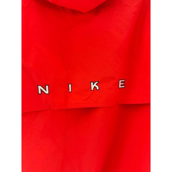 Vintage 1990s Nike Windbreaker Jacket Orange/Red Pullover Logo Size Med - Picture 3 of 12